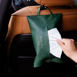Nordic Leather Tissue Bag Hanging For Car And Living Room Pull Out Tissues Cover - Product Image 2