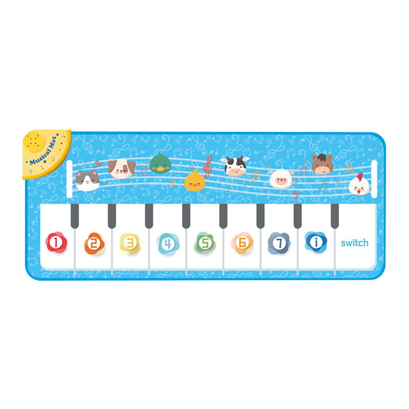 Высококачественный детский складной музыкальный коврик для пианино с животными, электронный ранний развивающий музыкальный пианино с клавиатурой, игрушка для детей, подарок