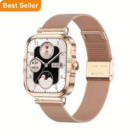 Jam Tangan Pintar Wanita HK82 2025 Layar AMOLED 1,75 Inci NFC Panggilan BT Monitor Tekanan Darah Monitor Menstruasi Tahan Air IP67 Kalender