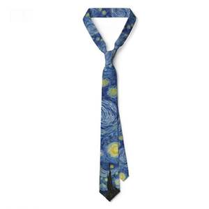 Fête décoration hommes cravate drôle Van Gogh Image cravates hommes cravate formelle fête affaires cravates doux confortable Durable cravates - Product Image 6