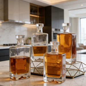 <span class=keywords><strong>Bouteille</strong></span> <span class=keywords><strong>de</strong></span> vin en cristal gravée personnalisée <span class=keywords><strong>de</strong></span> luxe 700 ml 750 ml pour whisky, <span class=keywords><strong>rhum</strong></span>, tequila, gin <span class=keywords><strong>avec</strong></span> bouchon en verre - Product Image 5
