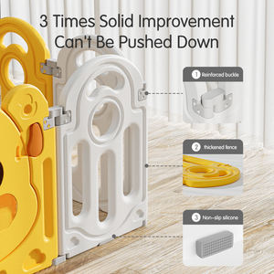 Centro de Juegos Interior Cuadrado, Parque Infantil Portátil de Plástico, Moderno, Plegable, con Barreras de Seguridad para Bebés y Niños - Product Image 5