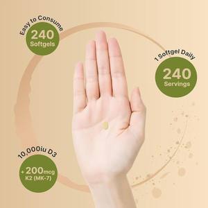 Capsule de vitamine D3 + K2, poudre blanche, Turquie, complément alimentaire pour adultes, LP 1 capsule à prendre avec les repas hebdomadaire - Product Image 4