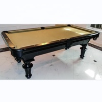 Table de billard de luxe en bois massif sculpté, prix usine Wanyaju, pour usage domestique, table de billard antique personnalisée avec tiroir