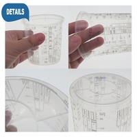 Pexmientas Car Care Pot à mesurer en plastique PP Tasse à mesurer pour mélanger la peinture Tasse à mesurer pour mélanger la peinture