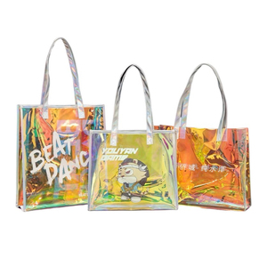 Tùy Chỉnh Giá Rẻ Rõ Ràng Nhựa Tái Sử Dụng PVC Túi Xách Bãi Biển Trong Suốt Túi Tote Túi Quà Tặng Với Xử Lý Thư Loại Mô Hình - Product Image 6