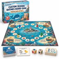Jeu de société Fancboard Custom Seaside Rhymes, plateau en papier pliable en 4, support multilingue, papier recyclable, pour les 6-7 ans |   OEM/ODM