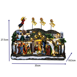 LED đa trong Chúa giáng sinh thiết lập tùy chỉnh thiên thần nhựa figurine Crib kỳ nghỉ giáng sinh và Tôn Giáo Máy tính để bàn trang trí - Product Image 5