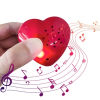 Boîte enregistreuse vocale miniature en forme de cœur pour jouets en peluche, module sonore enregistrable DIY pour animaux en peluche, jouet de lecture de messages personnalisés