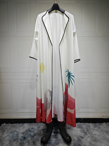Moda musulmana abiti da donna modesti Cardigan stampa da viaggio a isola taglia unica <span class=keywords><strong>il</strong></span> <span class=keywords><strong>medio</strong></span> <span class=keywords><strong>oriente</strong></span> e abito turco - Product Image 4