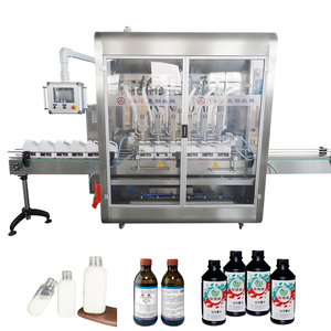 Đầy đủ tự động PLC + Màn hình cảm ứng + cảm biến chất lỏng dán 6 vòi phun nhựa thủy tinh Máy rót chai - Product Image 3