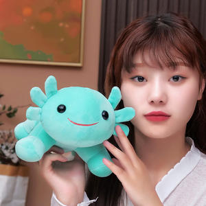 Fábrica al por mayor lindo Axolotl juguete de peluche multicolor cuatro esquinas tumbado <span class=keywords><strong>mexicano</strong></span> en Stock Super suave muñeco de peluche PP algodón - Product Image 3