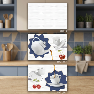 Carreaux muraux en céramique numérique d'art moderne imprimés en 3D 300x450mm, design brillant et émaillé pour les intérieurs de cuisine - Product Image 5