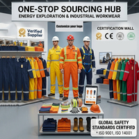 Ensemble de vêtements de travail haute visibilité AI-MICH en toile robuste, imperméable, anti-poussière, antistatique, ignifuge, combinaison de protection pour le pétrole et le gaz