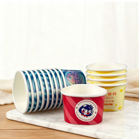 Gobelets à yaourt triangulaires biodégradables personnalisés de qualité supérieure, à paroi simple, 130 ml, gobelets en papier de qualité alimentaire très vendus