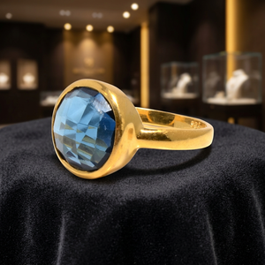 แหวนเซอร์คอนสแตนเลสสตีลชุบทองคำ 18K/โรสโกลด์คลาสสิคสำหรับผู้หญิง - Product Image 4