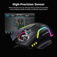ベストセラー有線人間工学デザインカスタムロゴレインボーRGBバックライト付きカラフルな8dゲーミングマウス