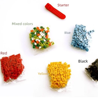 Bricolage créatif Pixel Building Block Boîtes à bento japonaises Conteneur alimentaire chauffant pour le déjeuner Pique-nique Salade de fruits Adapté aux enfants