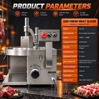 Trancheuse à viande fraîche commerciale automatique pour bœuf, porc, agneau, mouton, machine à trancher la viande avec épaisseur réglable, équipement de découpe de viande