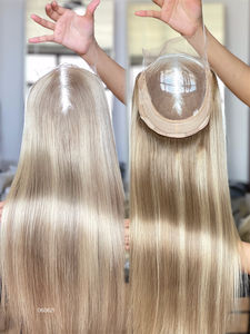 ผมเรกเม่สีบลอนด์ฐานขนาดใหญ่สำหรับผู้หญิงเสื้อท็อปเปอร์ผมลอนทรงหลวม8*8ที่ดึงออกมาได้ง่ายติดตั้งง่าย - Product Image 4