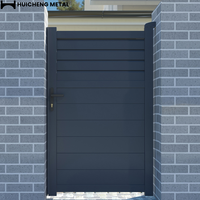 Portail piétonnier en aluminium thermolaqué personnalisé pour villa, appartement, jardin, allée latérale, porte simple à persiennes