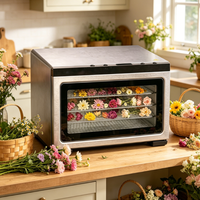 Déshydrateur alimentaire 400W en acier inoxydable, compatible lave-vaisselle, petit format et facile à ranger