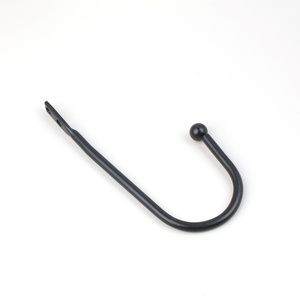 Ganchos y rieles de gancho de alambre de hierro pintados en negro de estilo chino y rústico, accesorio de Hardware para armarios y armarios de ropa - Product Image 4