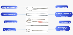 CE RoHS Certificado Pesados Único Olho Cabo Meias Industrial Anti-Slip Fio Protetores Feito Aço Carbono Desconto Em Massa OEM - Product Image 4