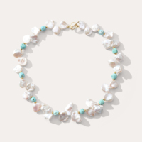 Collier à breloques en turquoise naturelle plaqué or, certifié CE ASTM REACH, bijoux de mode, cadeau tendance pour les fêtes