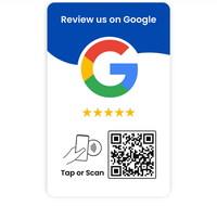 Akıllı QR Kodlu Dokunmatik Menü Facebook Instagram TikTok PVC Programlanabilir Çipli Yazılabilir NTAG213 215 216 Özel NFC Google İnceleme Kartı