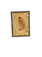 Cadre photo LED en plastique pas cher, romantique, cadeau de mariage, souvenir, vente en gros, fabrication en usine, cadre photo double cœur