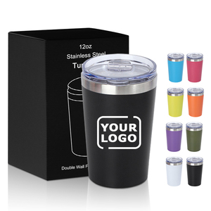Gobelets isothermes en gros de 12 oz pour enfants, tasses sous vide isolées, bouteilles de voyage en acier inoxydable avec revêtement en poudre, couleur pastel, avec couvercle - Product Image 1