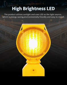 Luz de Tráfico para Cono de Tráfico, <span class=keywords><strong>LED</strong></span> Amarillo Ámbar, Material Plástico, Advertencia de Seguridad, Advertencia de Tráfico, Barrera Solar, Intermitente - Product Image 4