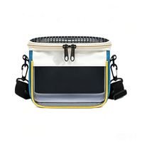 Sac de transport rembourré et imperméable pour animaux de compagnie avec dessus en maille respirante, pochette de transport transparente pour petits rongeurs