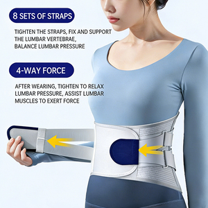 Ceinture <span class=keywords><strong>de</strong></span> soutien lombaire ajustable <span class=keywords><strong>pour</strong></span> homme avec double traction <span class=keywords><strong>pour</strong></span> le fitness et le soulagement des douleurs du bas du <span class=keywords><strong>dos</strong></span> - Product Image 3