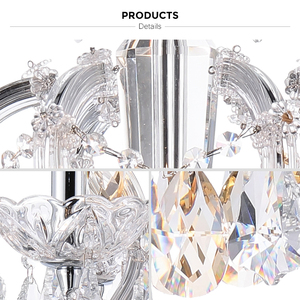 Precio barato interior cromo cristal claro Post moderno araña Maria Theresa Led para la decoración de la boda - Product Image 6