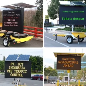 Thương mại nước ngoài towable giao thông hướng dẫn Màn hình Trailer gắn năng lượng mặt trời di động màn hình hiển thị xe gắn thông tin màn hình chính - Product Image 2