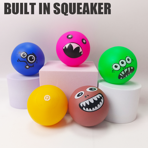 Vendita all'Ingrosso del Produttore, Serie di Palline Giocattolo Squeaky a Forma di Cinque Mostri Cartoon, Palline Giocattolo Interattive in Vinile di Alta Qualità - Product Image 3