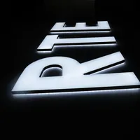 GFace Lettres en relief 3D en acrylique à LED, les plus vendues, étanches IP65, pour logos de voitures et bâtiments, et pour murs de réception de bureaux modernes