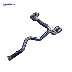 Système d'échappement en titane haute performance pour BMW E82 1M 3.0L N54 Valvetronic, montage direct avec embouts quadruples en titane - Product Image 2