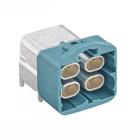 Connecteur de transfert de signal FOXECO H-MTD Fakra Automotive Board End Male Copper Contact 12V 1.5A