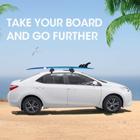 Porte-bagages de toit en alliage souple pour planche de surf, kayak, SUV/camions, coussinets antidérapants, capacité de 100 kg, installation facile, Hengtairui