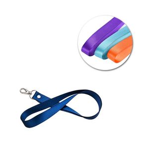 Fashionable ID Card Holder Standard Metal <b>Polyester</b> Neck <b>Lanyard</b> <b>Lanyards</b> with Stainless Steel Hook Clip - Product Image 1