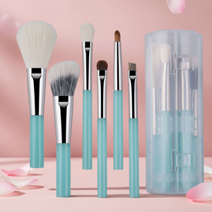 Set de 6 Mini Brochas de Maquillaje Portátiles, Coloridas, de Pelo Sintético, Lindas, para Viaje, Base, Polvo, Rubor, Kit de Herramientas de Belleza Cosmética para Mujer - Product Image 1