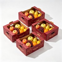 Vente en gros de plateaux à fruits réutilisables, emballages pour mangues et pommes, boîtes de transport en carton ondulé pour légumes et fruits, personnalisables