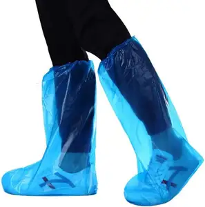 Precio directo de fábrica, protector elástico a prueba de polvo, desechable, antideslizante, cubierta para zapatos de lluvia, cubierta impermeable para bota de Pe