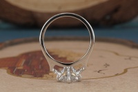 Elegante Anillo de Compromiso de Lujo para Mujer con Diamante Cultivado en Laboratorio de 14K, Corte Marquesa, Certificado IGI, para Boda y Aniversario