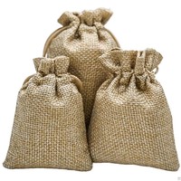Sac en toile de jute à cordon de serrage, faible MOQ, pour décoration intérieure, anti-poussière, emballage lavable, pochette cadeau, sac à chaussures, sac à artisanat, sac à café