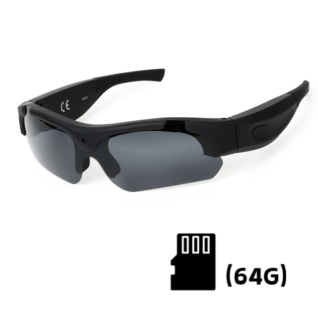 1080P HD Video Recording Smart Sport Sunglasses-First-person Perspective MicroSD 64GB for Outdoor Sports Eyewear