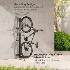 Support mural vertical pour vélo LBM12-02, support pour vélo électrique, support pivotant pour vélo mural, pour le <span class=keywords><strong>rangement</strong></span> de vélos électriques robustes - Product Image 2